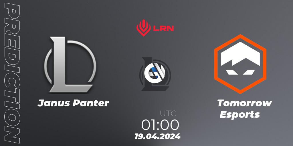 Janus Panter vs Tomorrow Esports: Betting TIp, Match Prediction. 19.04.24. LoL, Liga Regional Norte 2024