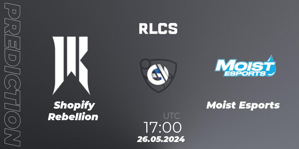 Shopify Rebellion vs Moist Esports: Betting TIp, Match Prediction. 26.05.2024 at 17:00. Rocket League, RLCS 2024 - Major 2: NA Open Qualifier 6