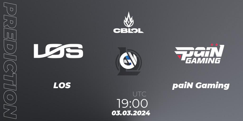 LOS vs paiN Gaming: Betting TIp, Match Prediction. 03.03.24. LoL, CBLOL Split 1 2024 - Group Stage