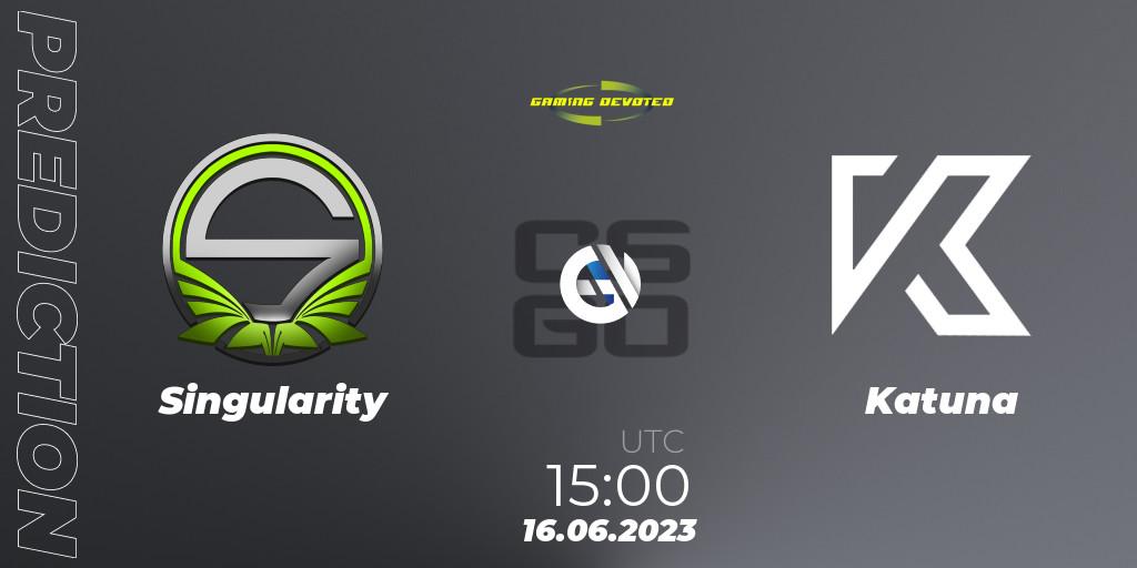 Singularity vs Katuna: Betting TIp, Match Prediction. 16.06.2023 at 15:00. Counter-Strike (CS2), Gaming Devoted Become The Best: Series #2