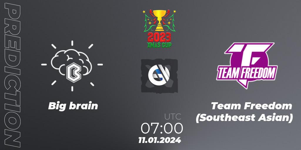 Big brain vs Team Freedom (Southeast Asian): Betting TIp, Match Prediction. 11.01.24. Dota 2, Xmas Cup 2023