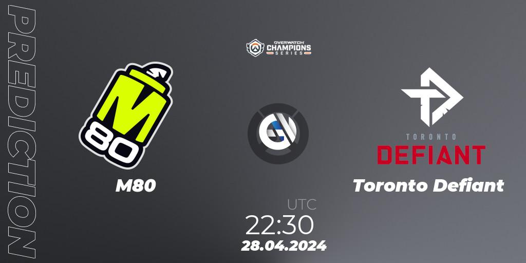 M80 vs Toronto Defiant: Betting TIp, Match Prediction. 28.04.2024 at 22:30. Overwatch, Overwatch Champions Series 2024 - North America Stage 2 Main Event