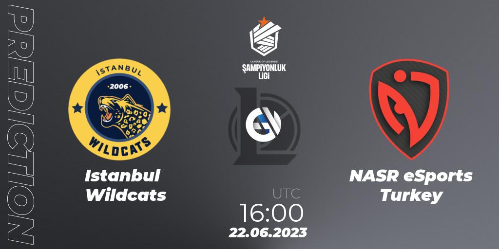 Istanbul Wildcats vs NASR eSports Turkey: Betting TIp, Match Prediction. 22.06.2023 at 16:00. LoL, TCL Summer 2023 - Group Stage