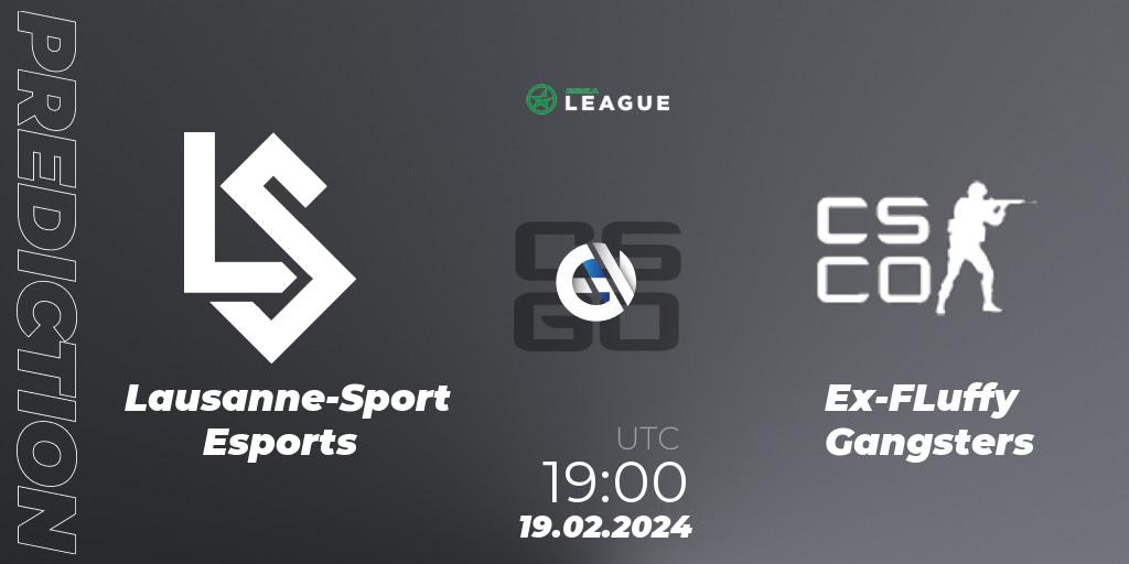 Lausanne-Sport Esports vs Ex-FLuffy Gangsters: Betting TIp, Match Prediction. 19.02.2024 at 19:00. Counter-Strike (CS2), ESEA Season 48: Advanced Division - Europe