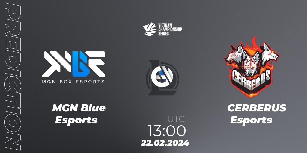 MGN Blue Esports vs CERBERUS Esports: Betting TIp, Match Prediction. 22.02.24. LoL, VCS Dawn 2024 - Group Stage