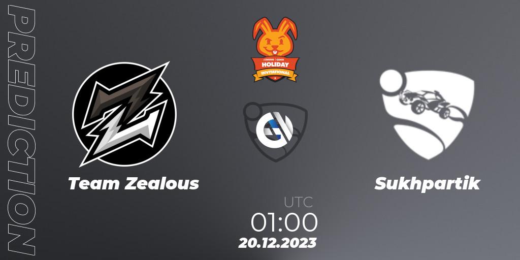 Team Zealous vs Sukhpartik: Betting TIp, Match Prediction. 20.12.2023 at 01:00. Rocket League, OXG Holiday Invitational