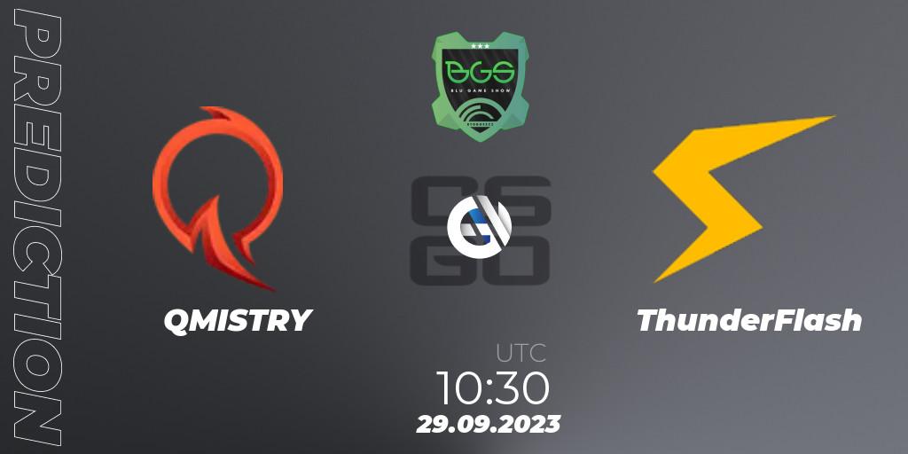 QMISTRY vs ThunderFlash: Betting TIp, Match Prediction. 29.09.23. CS2 (CS:GO), Blu Game Show 2023