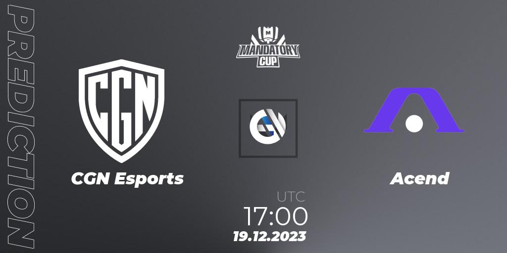 CGN Esports vs Acend: Betting TIp, Match Prediction. 19.12.23. VALORANT, Mandatory Cup #3