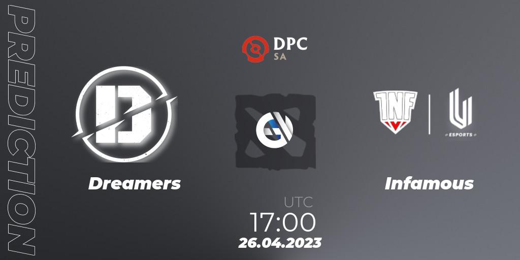 Dreamers vs Infamous: Betting TIp, Match Prediction. 26.04.23. Dota 2, DPC 2023 Tour 2: SA Division II (Lower)