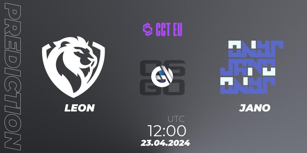 LEON vs JANO: Betting TIp, Match Prediction. 23.04.2024 at 12:00. Counter-Strike (CS2), CCT Season 2 Europe Series 2 Closed Qualifier