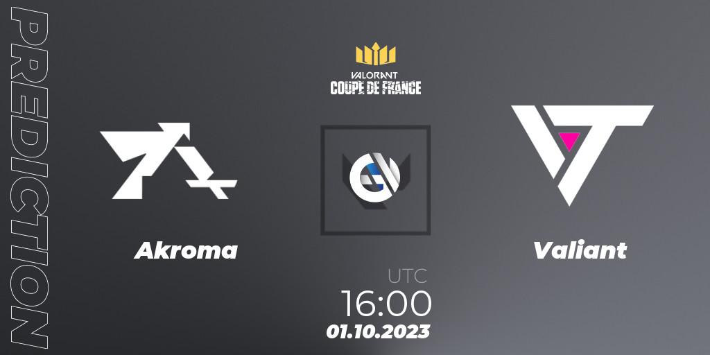 Akroma vs Valiant: Betting TIp, Match Prediction. 01.10.23. VALORANT, VCL France: Revolution - Coupe De France 2023