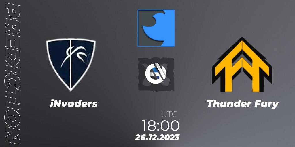 iNvaders vs Thunder Fury: Betting TIp, Match Prediction. 26.12.2023 at 18:00. Dota 2, FastInvitational DotaPRO Season 2