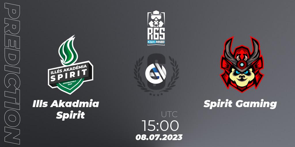 Illés Akadémia Spirit vs Spirit Gaming: Betting TIp, Match Prediction. 08.07.2023 at 10:00. Rainbow Six, Magyar Nemzeti E-sport Bajnokság: Season 5