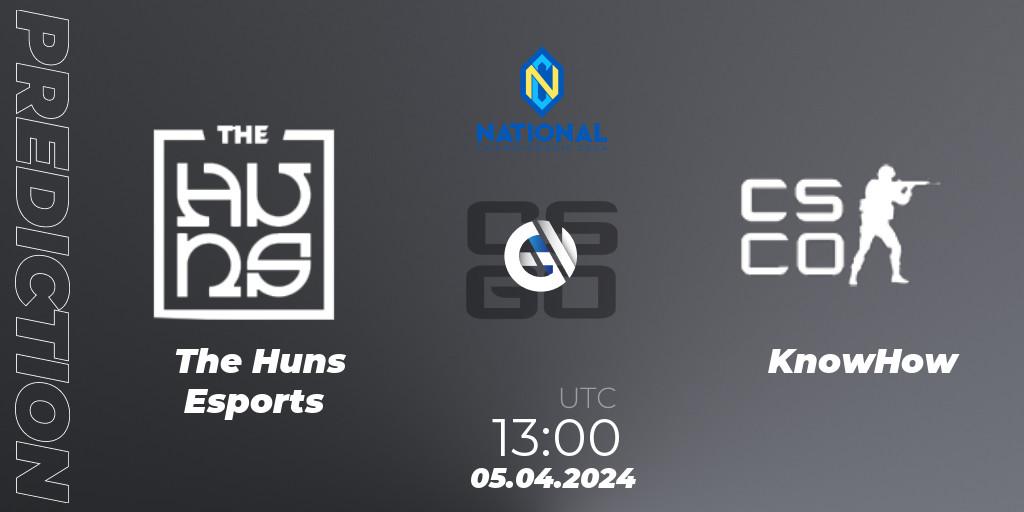 The Huns Esports vs KnowHow: Betting TIp, Match Prediction. 05.04.2024 at 14:00. Counter-Strike (CS2), ESN National Championship 2024