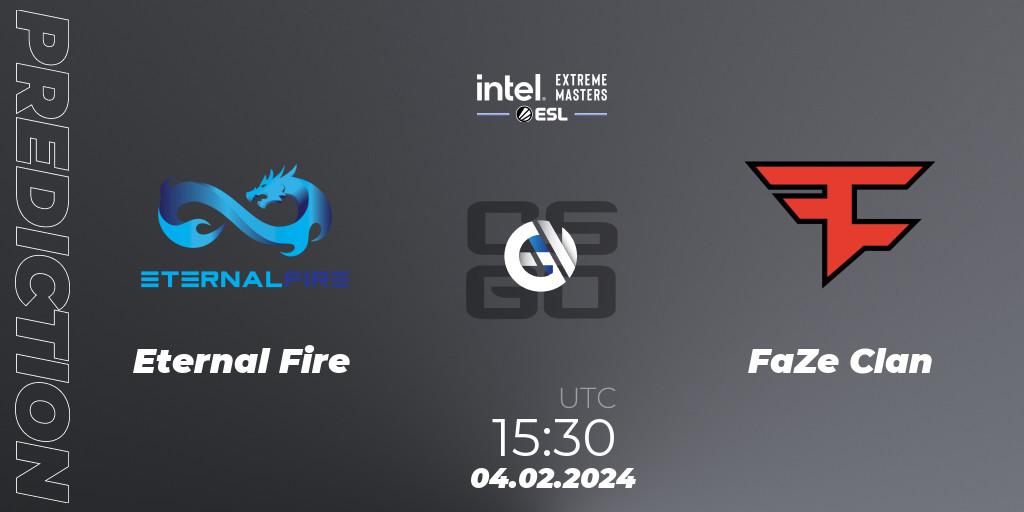 Eternal Fire vs FaZe Clan: Betting TIp, Match Prediction. 04.02.2024 at 20:05. Counter-Strike (CS2), IEM Katowice 2024