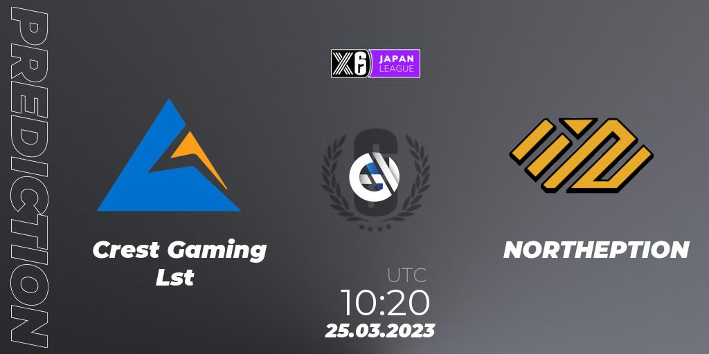 Crest Gaming Lst vs NORTHEPTION: Betting TIp, Match Prediction. 25.03.23. Rainbow Six, Japan League 2023 - Stage 1