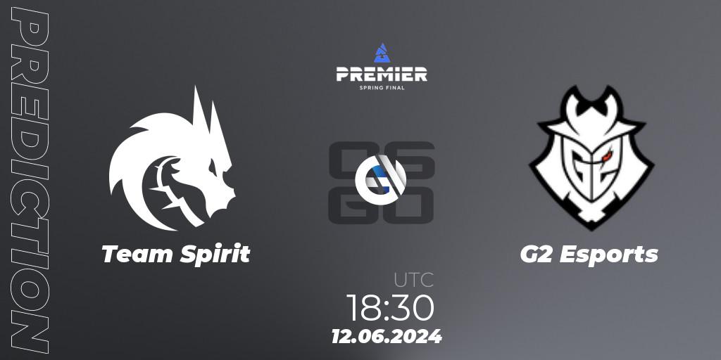 Team Spirit vs G2 Esports: Betting TIp, Match Prediction. 12.06.2024 at 19:55. Counter-Strike (CS2), BLAST Premier Spring Final 2024