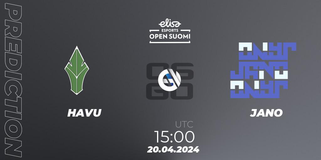 HAVU vs JANO: Betting TIp, Match Prediction. 20.04.24. CS2 (CS:GO), Elisa Open Suomi Season 6
