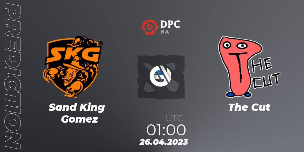 Sand King Gomez vs The Cut: Betting TIp, Match Prediction. 26.04.2023 at 01:10. Dota 2, DPC 2023 Tour 2: NA Division II (Lower)