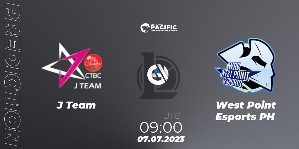 J Team vs West Point Esports PH: Betting TIp, Match Prediction. 07.07.2023 at 09:00. LoL, PACIFIC Championship series Group Stage
