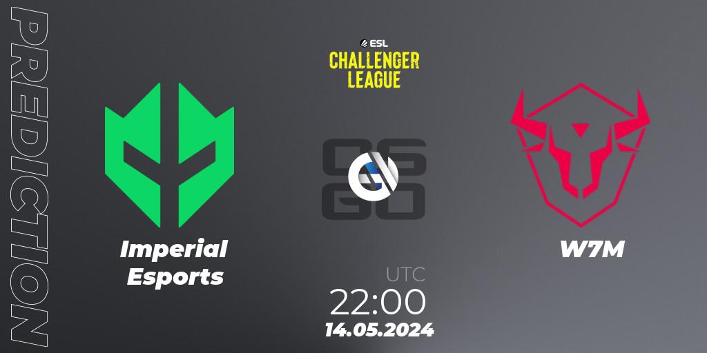 Imperial Esports vs W7M: Betting TIp, Match Prediction. 15.05.2024 at 00:00. Counter-Strike (CS2), ESL Challenger League Season 47: South America