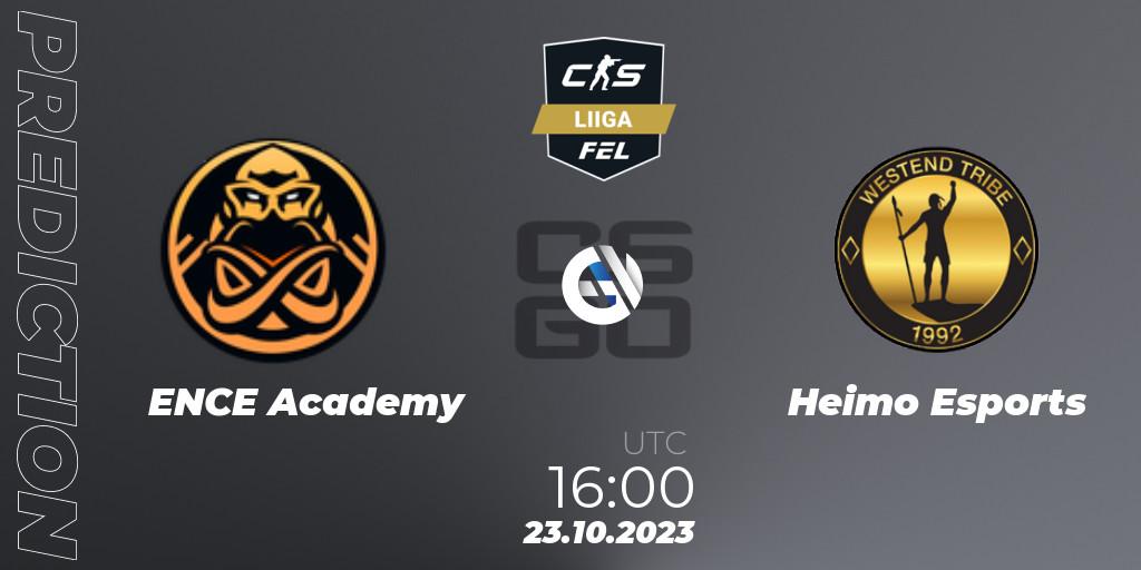 ENCE Academy vs Heimo Esports: Betting TIp, Match Prediction. 23.10.23. CS2 (CS:GO), Finnish Esports League Season 11
