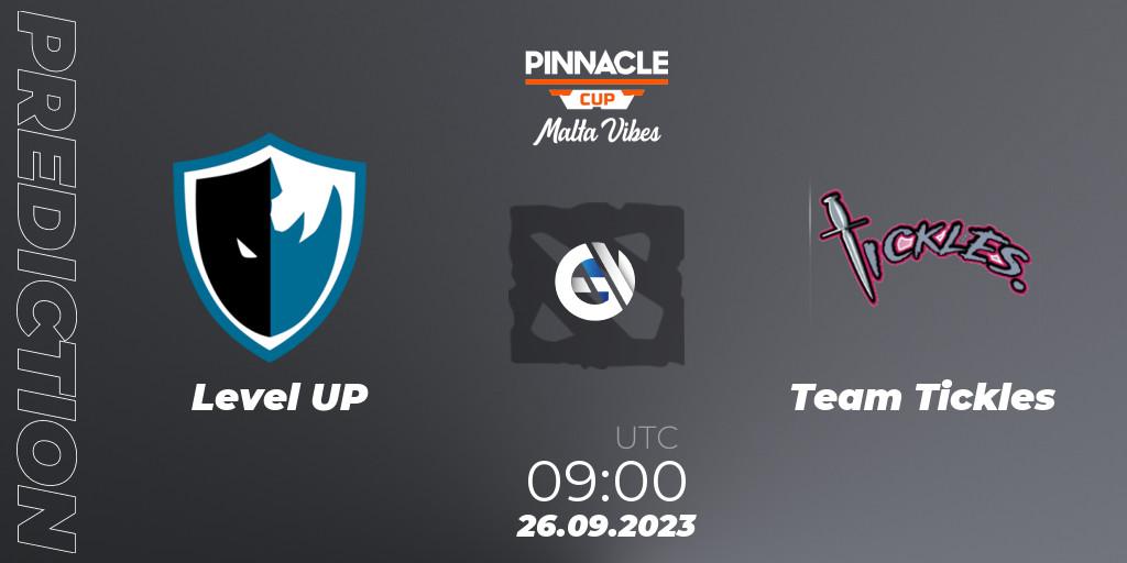 Level UP vs Team Tickles: Betting TIp, Match Prediction. 26.09.23. Dota 2, Pinnacle Cup: Malta Vibes #4