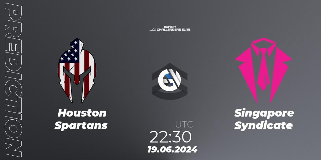 Houston Spartans vs Singapore Syndicate: Betting TIp, Match Prediction. 19.06.2024 at 22:30. Call of Duty, Call of Duty Challengers 2024 - Elite 3: NA