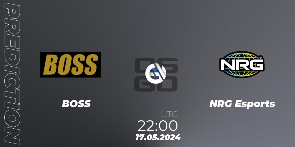 BOSS vs NRG Esports: Betting TIp, Match Prediction. 17.05.2024 at 22:00. Counter-Strike (CS2), NA Revival Cup