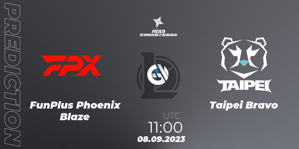 FunPlus Phoenix Blaze vs Taipei Bravo: Betting TIp, Match Prediction. 08.09.2023 at 11:00. LoL, Asia Star Challengers Invitational 2023
