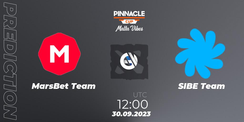 MarsBet Team vs SIBE Team: Betting TIp, Match Prediction. 30.09.2023 at 12:00. Dota 2, Pinnacle Cup: Malta Vibes #4