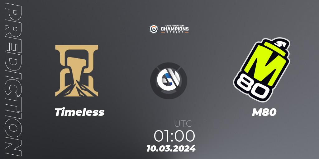 Timeless vs M80: Betting TIp, Match Prediction. 10.03.24. Overwatch, Overwatch Champions Series 2024 - North America Stage 1 Group Stage