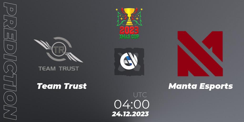 Team Trust vs Manta Esports: Betting TIp, Match Prediction. 04.01.2024 at 06:15. Dota 2, Xmas Cup 2023