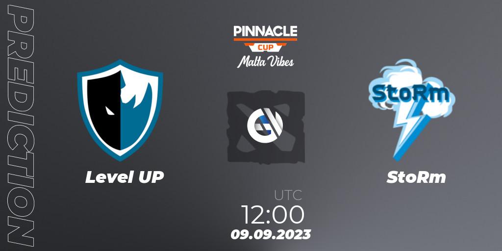 Level UP vs StoRm: Betting TIp, Match Prediction. 09.09.2023 at 13:15. Dota 2, Pinnacle Cup: Malta Vibes #3
