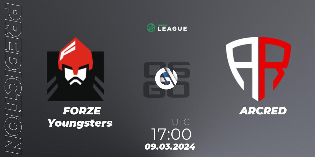 FORZE Youngsters vs ARCRED: Betting TIp, Match Prediction. 09.03.24. CS2 (CS:GO), ESEA Season 48: Advanced Division - Europe