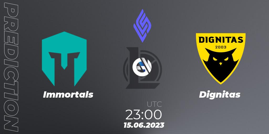 Immortals vs Dignitas: Betting TIp, Match Prediction. 14.06.23. LoL, LCS Summer 2023 - Group Stage
