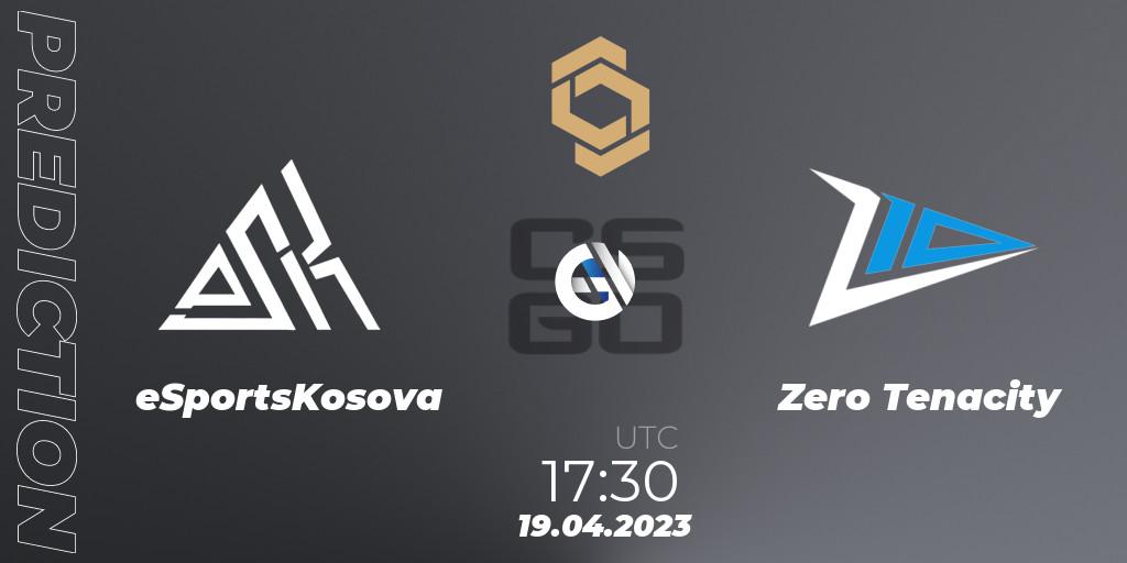 eSportsKosova vs Zero Tenacity: Betting TIp, Match Prediction. 19.04.2023 at 17:30. Counter-Strike (CS2), CCT South Europe Series #4: Closed Qualifier