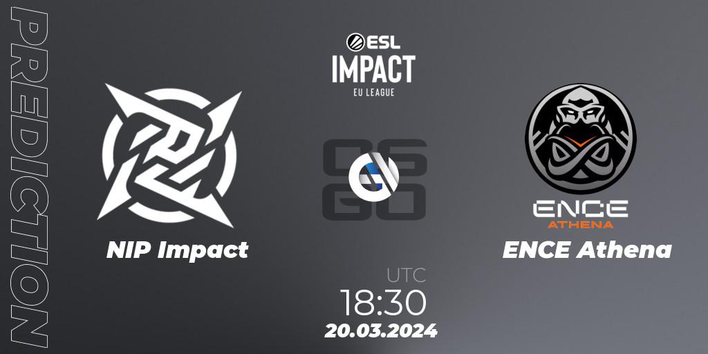 NIP Impact vs ENCE Athena: Betting TIp, Match Prediction. 20.03.24. CS2 (CS:GO), ESL Impact League Season 5: Europe
