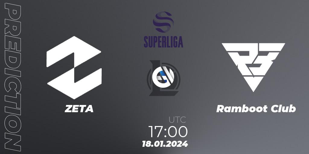 ZETA vs Ramboot Club: Betting TIp, Match Prediction. 18.01.24. LoL, Superliga Spring 2024 - Group Stage