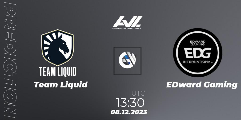 Team Liquid vs EDward Gaming: Betting TIp, Match Prediction. 08.12.2023 at 13:45. VALORANT, AfreecaTV VALORANT LEAGUE