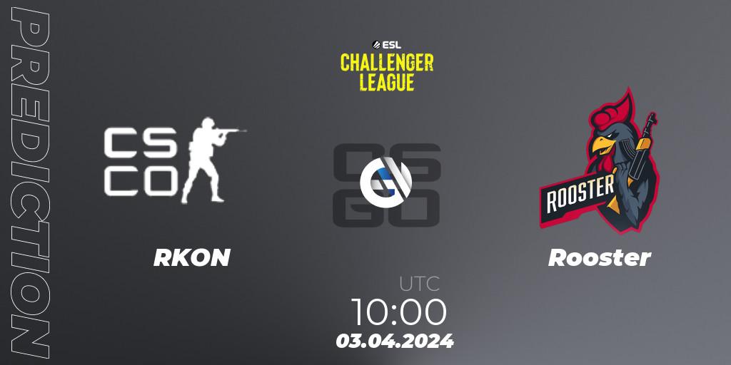 RKON vs Rooster: Betting TIp, Match Prediction. 03.04.24. CS2 (CS:GO), ESL Challenger League Season 47: Oceania