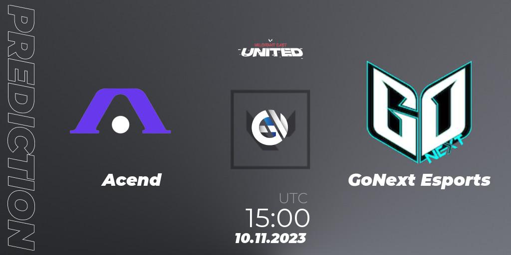 Acend vs GoNext Esports: Betting TIp, Match Prediction. 10.11.23. VALORANT, VALORANT East: United: Season 2: Stage 3 - Finals