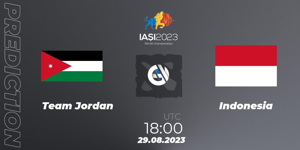Team Jordan vs Indonesia: Betting TIp, Match Prediction. 29.08.23. Dota 2, IESF World Championship 2023