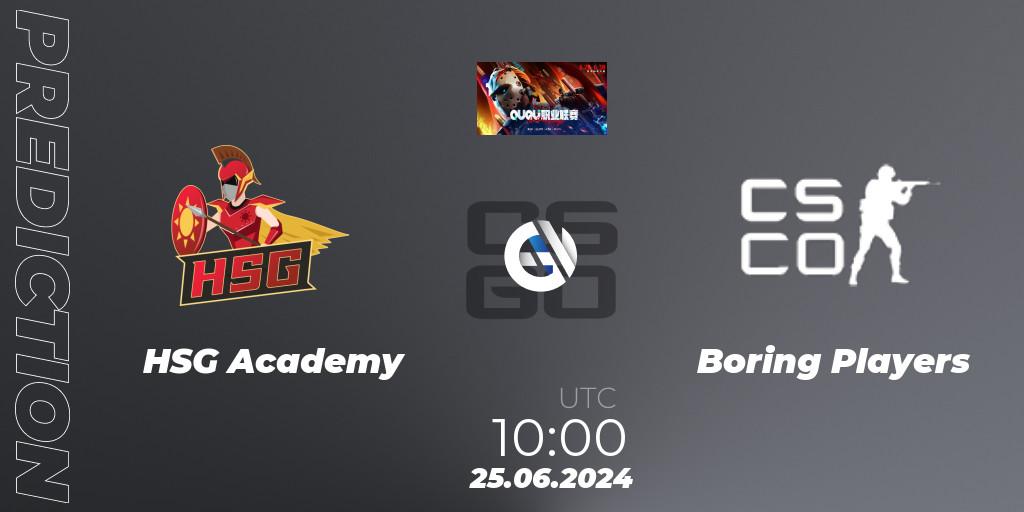 HSG Academy vs Boring Players: Betting TIp, Match Prediction. 25.06.2024 at 10:00. Counter-Strike (CS2), QU Pro League