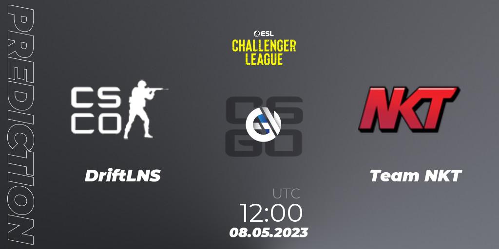 DriftLNS vs Team NKT: Betting TIp, Match Prediction. 08.05.2023 at 12:00. Counter-Strike (CS2), ESL Challenger League Season 45: Asia-Pacific