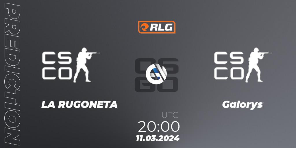LA RUGONETA vs Galorys: Betting TIp, Match Prediction. 11.03.2024 at 20:00. Counter-Strike (CS2), RES Latin American Series #2