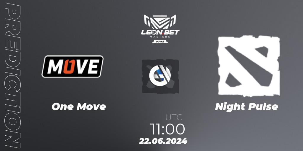 One Move vs Night Pulse: Betting TIp, Match Prediction. 22.06.2024 at 11:00. Dota 2, Leon Masters #1