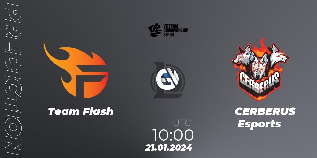 Team Flash vs CERBERUS Esports: Betting TIp, Match Prediction. 21.01.2024 at 10:00. LoL, VCS Dawn 2024 - Group Stage