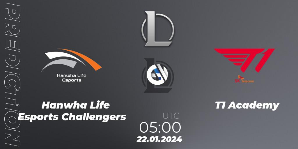 Hanwha Life Esports Challengers vs T1 Academy: Betting TIp, Match Prediction. 22.01.2024 at 05:00. LoL, LCK Challengers League 2024 Spring - Group Stage