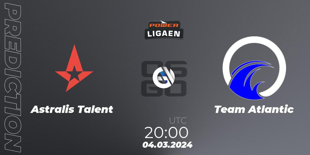 Astralis Talent vs Team Atlantic: Betting TIp, Match Prediction. 06.03.24. CS2 (CS:GO), Dust2.dk Ligaen Season 25
